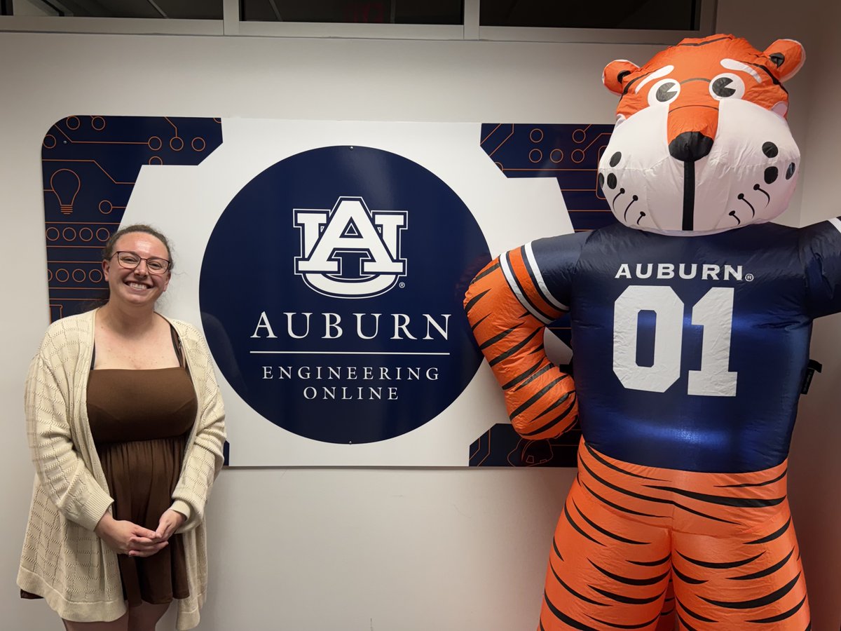 Congratulations to Rachel Bamberry, who is graduating today from the <a href="/AuburnEngineers/">Auburn University Ginn College of Engineering</a> Master of Engineering program! Rachel is a full-time employee at Lockheed-Martin in Fort Worth, Texas, and she completed her degree 100% online.