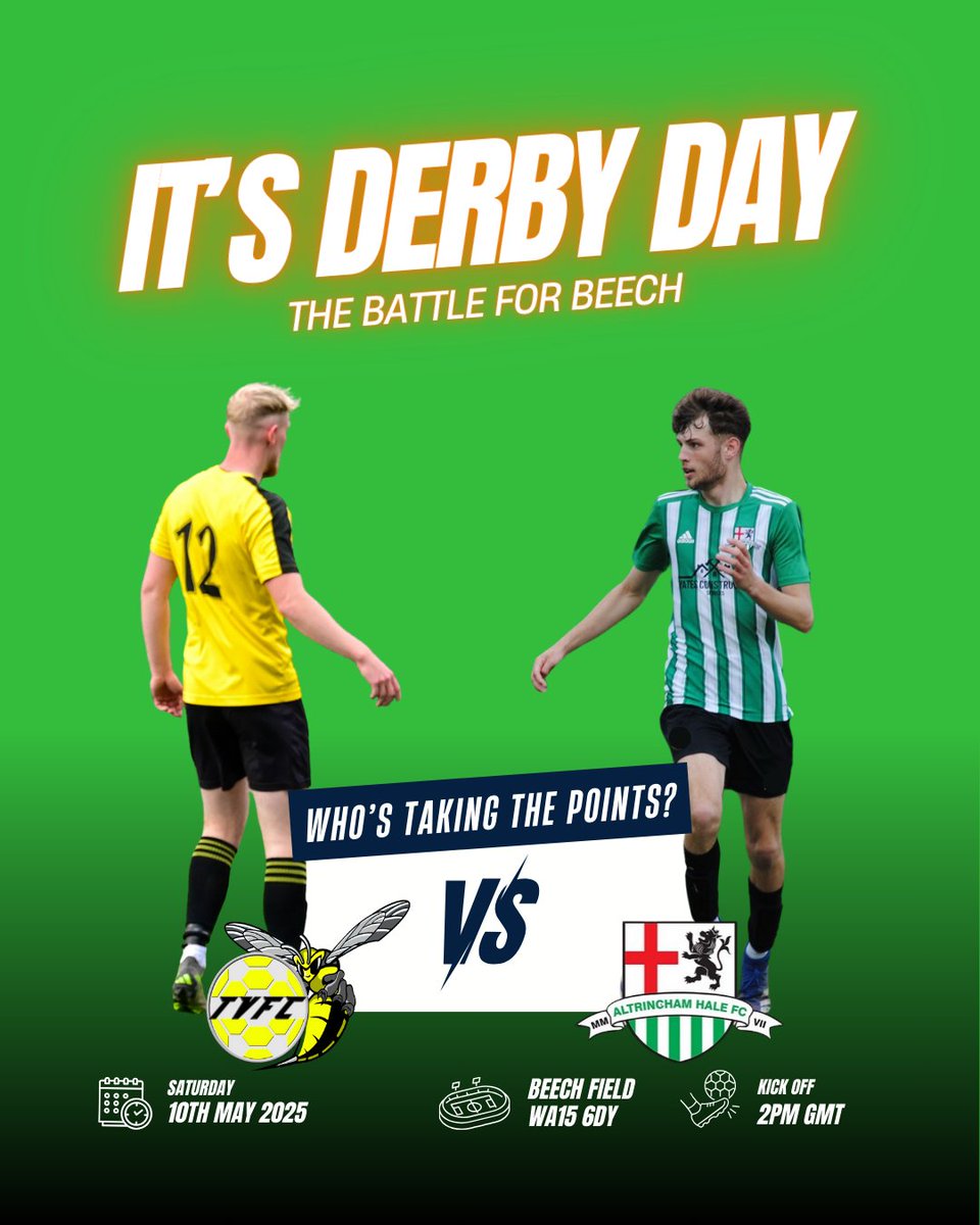 ⚽ FIXTURE

👀Just the one game this weekend but it's a big one

🏡As take on our most local of rivals <a href="/TimperleyVilla/">Timperley Villa</a> - but thanks to the Ressies opposition forfeiting we will be taking them on at BTH

🦁 Get down to support the lads! 

#AHFC