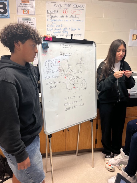 MrsCookMSMath's tweet image. Here my Ss worked on "Scary Reunion" a task that requires them to use the Pythagorean theorem, calculate speed, and make predictions. They did great! 🦈🦈