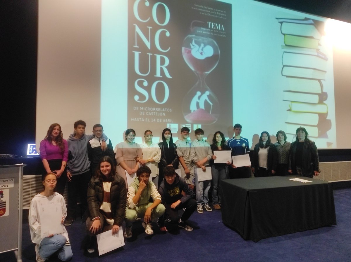 IESO CASTEJÓN (@iesocastejon) on Twitter photo En el Centro Cultural Sarasate concluía la IV Semana de las Letras 🔤del <a href="/iesocastejon/">IESO CASTEJÓN</a>. La organización y presentación de premios (marcapáginas y microrrelatos) la realizó el alumnado y la profe de Comunicación Audiovisual de 4º😍¡Gracias al Ayto. y a tod@s los participantes🙌! En el Centro Cultural Sarasate concluía la IV Semana de las Letras 🔤del <a href="/iesocastejon/">IESO CASTEJÓN</a>. La organización y presentación de premios (marcapáginas y microrrelatos) la realizó el alumnado y la profe de Comunicación Audiovisual de 4º😍¡Gracias al Ayto. y a tod@s los participantes🙌!