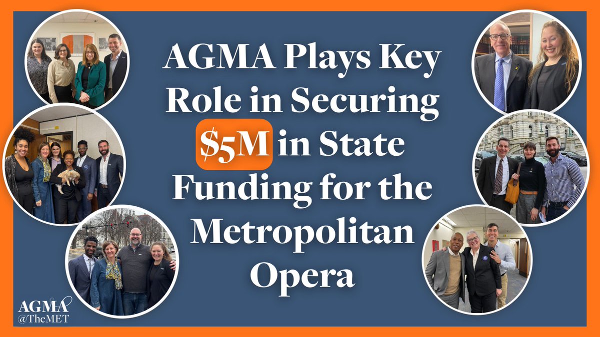 AGMA has played a key role in securing $5M in State Funding for the Met Opera. We organized, we lobbied, and we showed up TOGETHER for the future of opera. When artists take collective action, real change happens. Together we will: musicalartists.org/agma-plays-key…