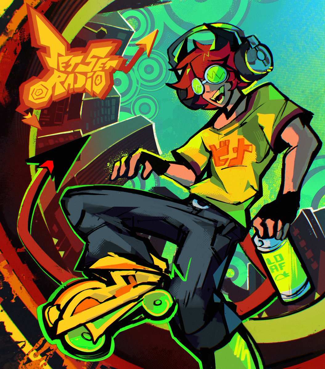 NC cosplaying as Beat from Jet Set Radio because I am cringe and free