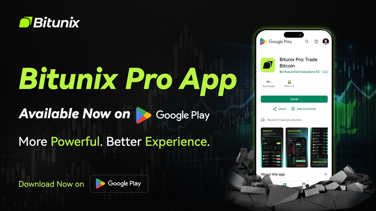 BitunixOfficial's tweet image. 📱 Bitunix Pro App — Available now on Google Play!
⚡ Now Faster & Smarter.
Download Now on play.google.com/store/apps/det… 🚀