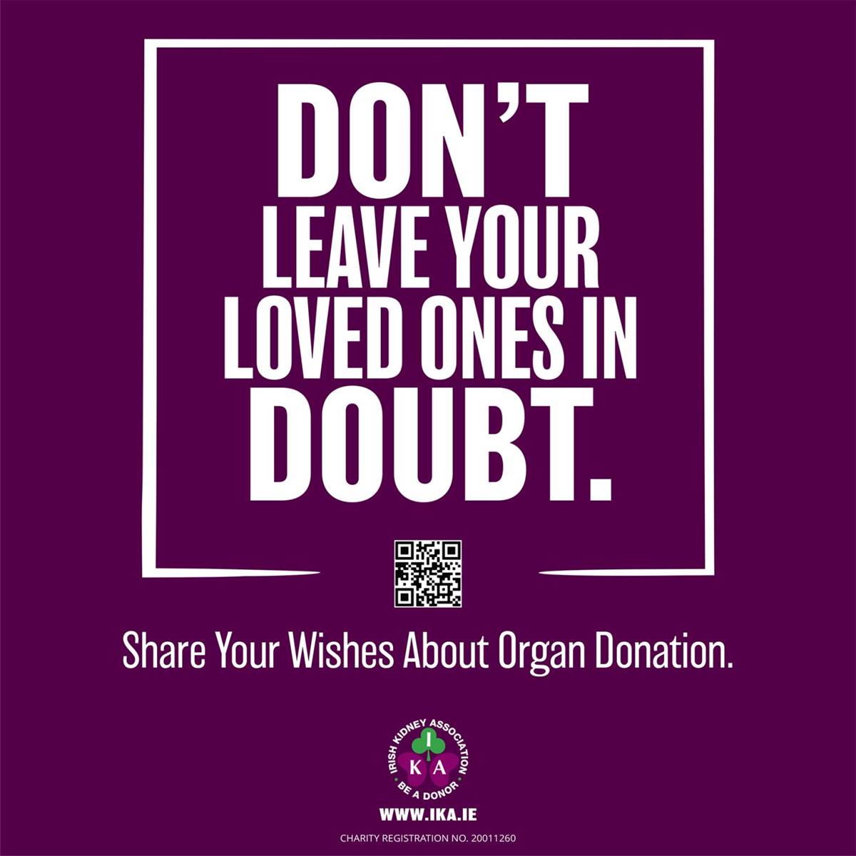 🌟 It's the first day of Organ Donor Awareness Week!

💬 Have you had the conversation with your loved ones about organ donation?

Get An Organ Donor Card: ika.ie/donorcard/

#LeaveNoDoubt #DonorWeek25