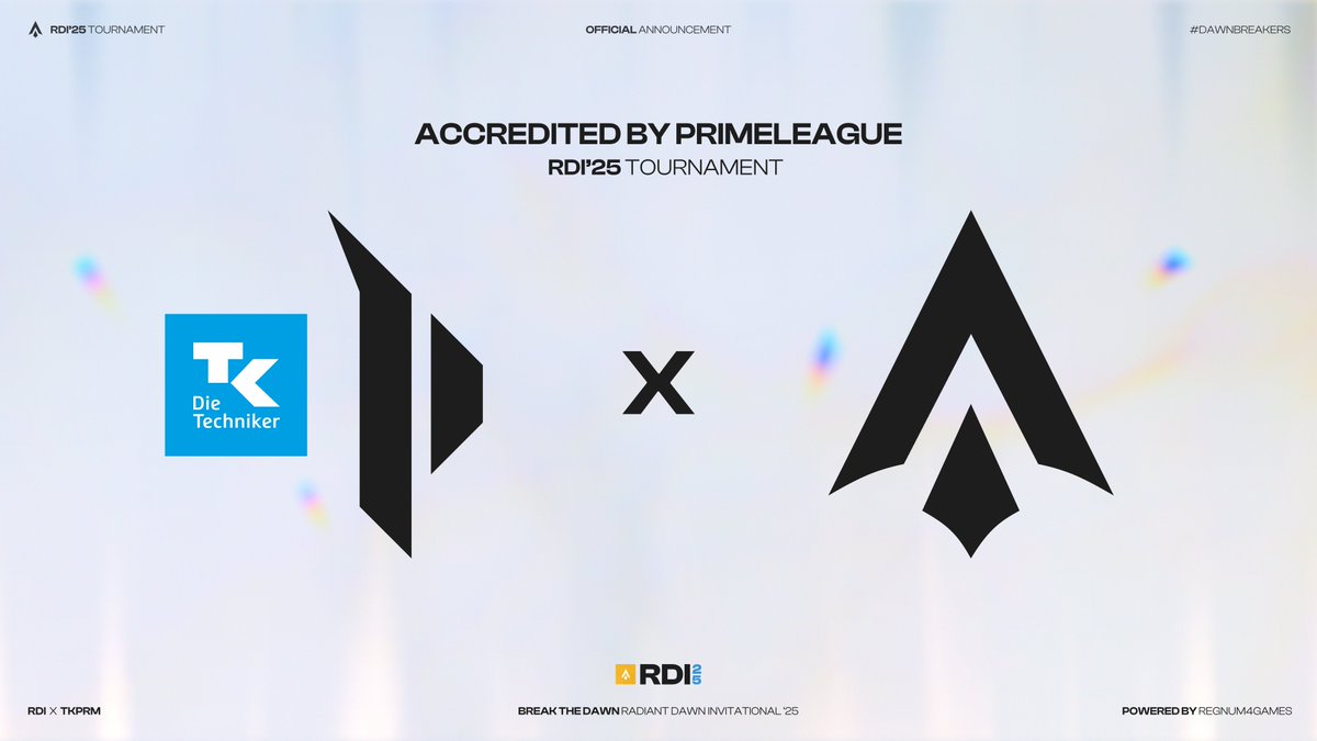 RDI'25 (@rdi_lol) on Twitter photo 🔹RDI x PRIMELEAGUE🔹
Endlich dürfen wir das Geheimnis lüften: Das RDI'25 wurde als erstes Community-Turnier offiziell von der <a href="/PrimeLeague/">Die Techniker Prime League</a> akkreditiert! 🥳
Gemeinsam wollen wir die Szene fördern und Möglichkeiten für zukünftige Abenteuer erproben. 🔥
#BreakTheDawn ✦ #TKPRM 🔹RDI x PRIMELEAGUE🔹
Endlich dürfen wir das Geheimnis lüften: Das RDI'25 wurde als erstes Community-Turnier offiziell von der <a href="/PrimeLeague/">Die Techniker Prime League</a> akkreditiert! 🥳
Gemeinsam wollen wir die Szene fördern und Möglichkeiten für zukünftige Abenteuer erproben. 🔥
#BreakTheDawn ✦ #TKPRM