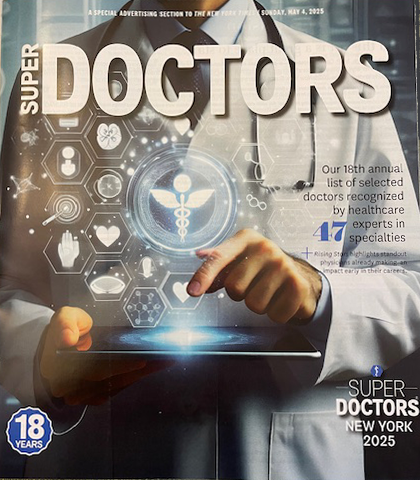 So honored to have been named a New York Super Doctor again. The respect of colleagues and trust of patients mean so much to me. bit.ly/4jPeQWW