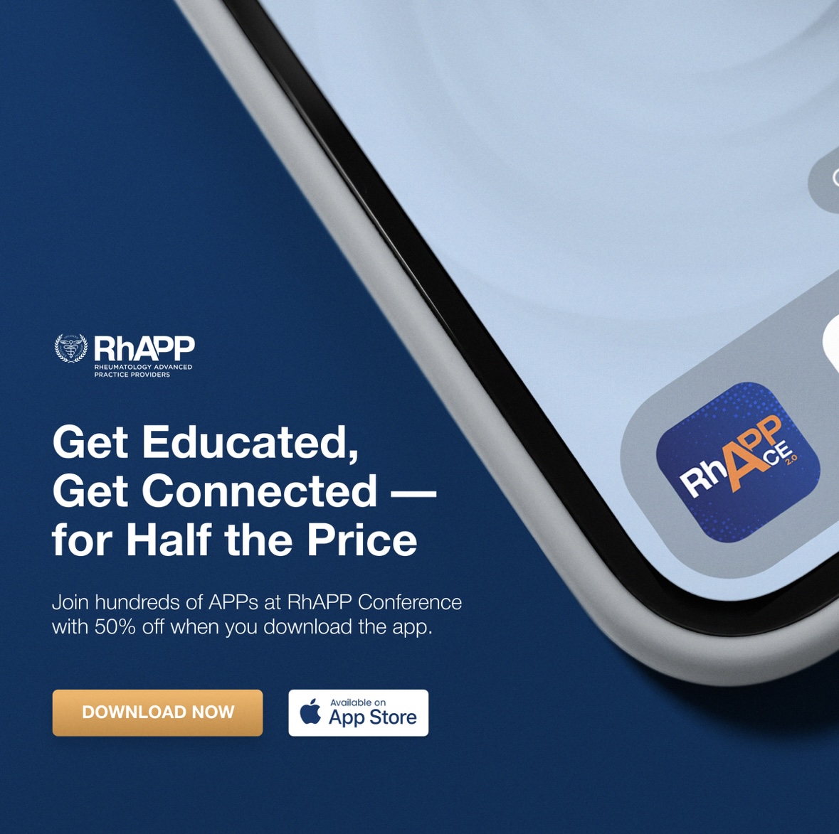 50% OFF RhAPP National Registration?!

You heard that right. Download RhAPP ACE 2.0 and get half off your registration - the code will be waiting in your verification email. First-time users only.

Download:
App store: loom.ly/0qSrsEI
Google Play: loom.ly/bQFyp7Y