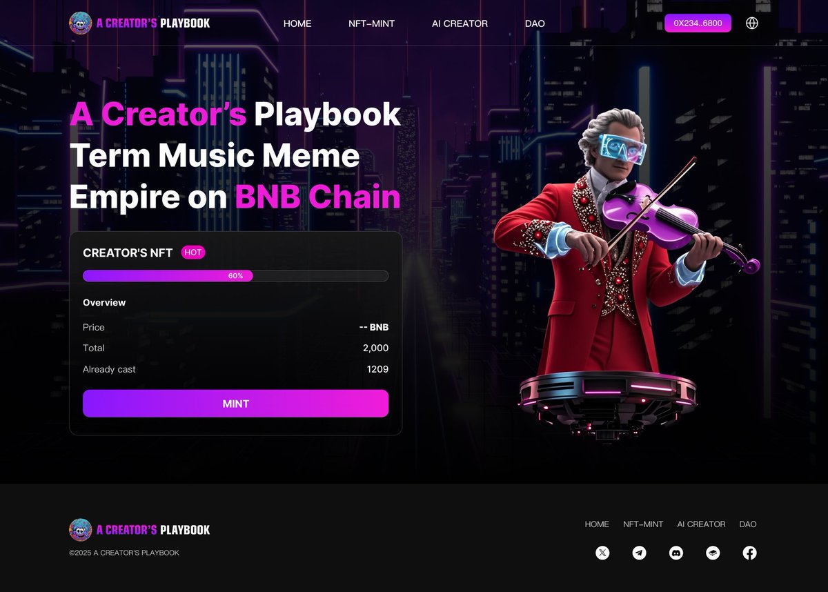 🎉Giveaway Starts Now
 Wanna create AI music and mint it as NFTs? Here’s your shot 🎯

✅To enter:

1️⃣Follow <a href="/Creator_AI1/">Creator AI</a>

2️⃣RT this post + Tag 2 friends

3️⃣Comment: what kind of AI-generated music do you want to hear?

⏰Ends this Sunday 6PM UTC
#CreatorAI #Web3Music #BNBChain