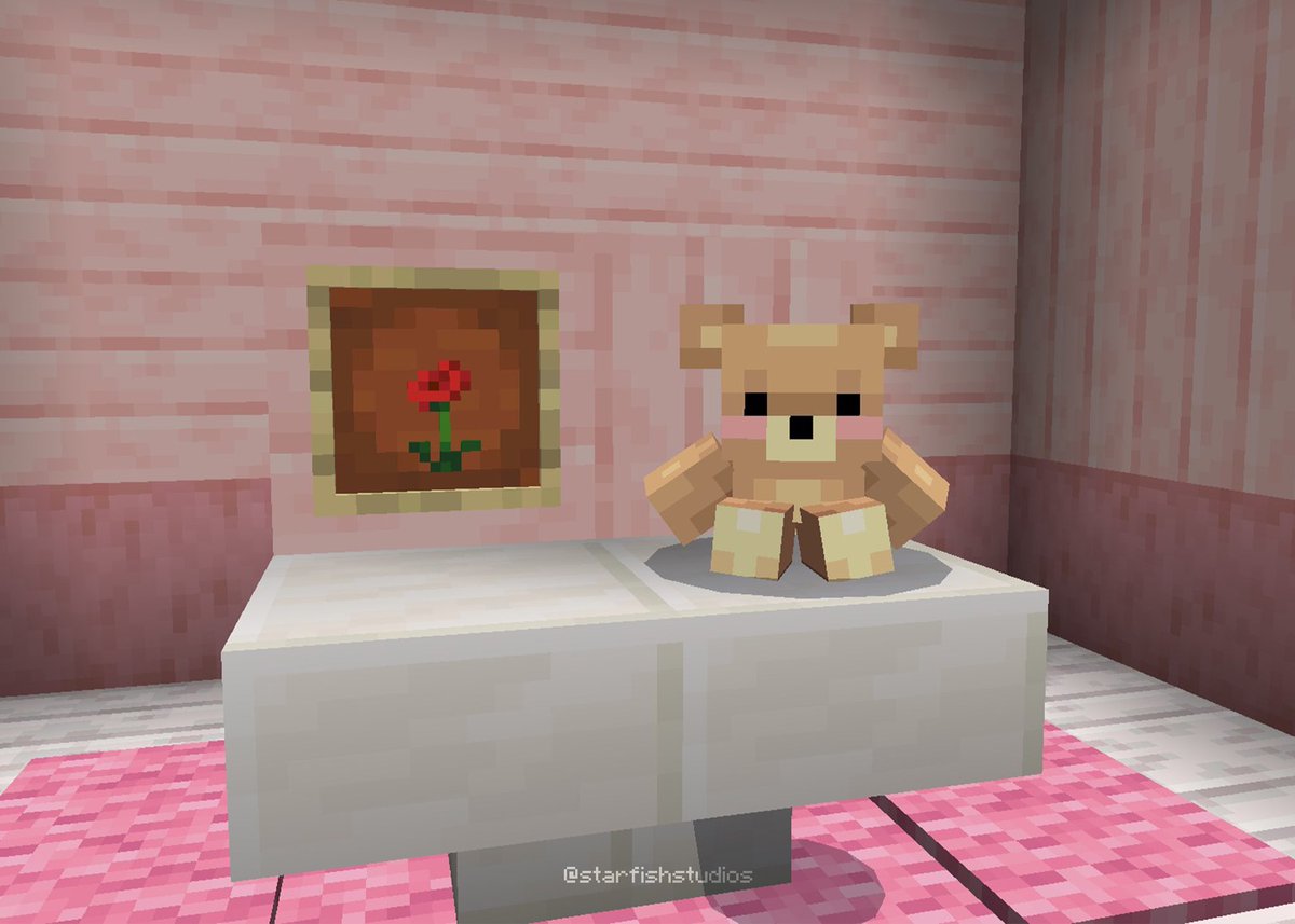 Meet Teddy Bear! Give it a flower and it may come to life🧸😉

#Minecraft #StarfishStudios #Coquette