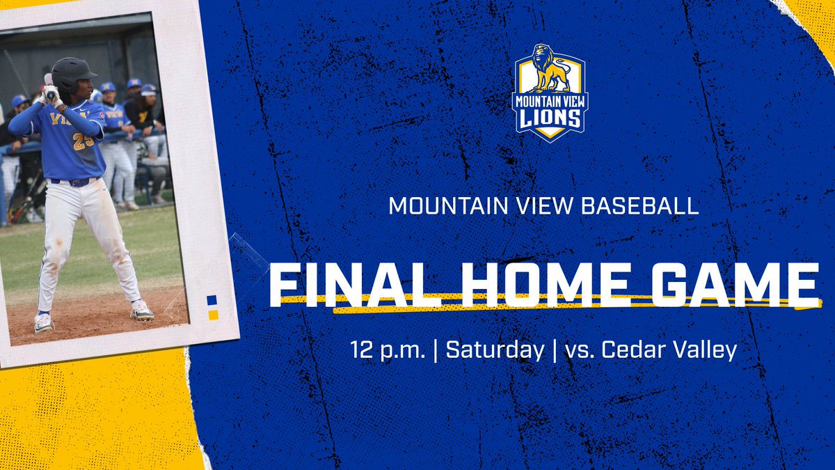 Mountain View Lions (@dcmvlions) on Twitter photo ๐ญ๐๐๐๐ ๐ฏ๐๐๐ ๐ฎ๐๐๐
โพ๏ธ <a href="/CedarValleyBase/">Cedar Valley Baseball</a> at <a href="/DCMVBaseball/">DCMV Baseball</a>
๐ 12 p.m.
๐๏ธ Dallas College Mountain View
#HearUsRoar | #DACBaseball ๐ญ๐๐๐๐ ๐ฏ๐๐๐ ๐ฎ๐๐๐
โพ๏ธ <a href="/CedarValleyBase/">Cedar Valley Baseball</a> at <a href="/DCMVBaseball/">DCMV Baseball</a>
๐ 12 p.m.
๐๏ธ Dallas College Mountain View
#HearUsRoar | #DACBaseball