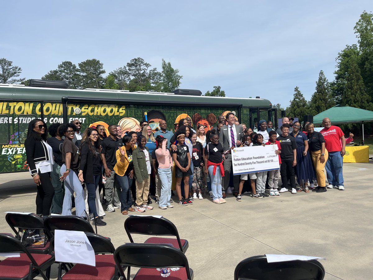 “If you see it, you can believe it, you can be it” 💪 🧪 💻 The more we expose students to STEM and STEM careers at a young age, the more students can see themselves in those careers. Thank you, <a href="/Microsoft/">Microsoft</a>, for this investment in the East Point community!