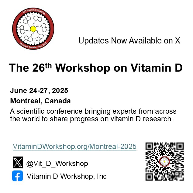 We're active! <a href="/Vit_D_Workshop/">Vitamin D Workshop</a> #VDW2025