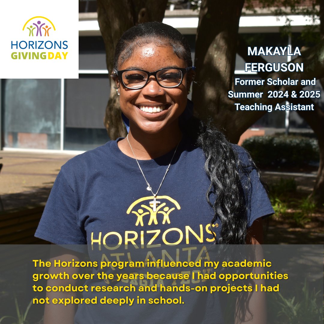 Meet Ajai Brinkley and Makayla Ferguson! Best friends and former Horizons scholars, they returned to Georgia Tech's campus last summer as teaching assistants. Learn more about their inspiring Horizons experiences: tinyurl.com/HGTscholarsref… and donate today: tinyurl.com/HGTgiving25