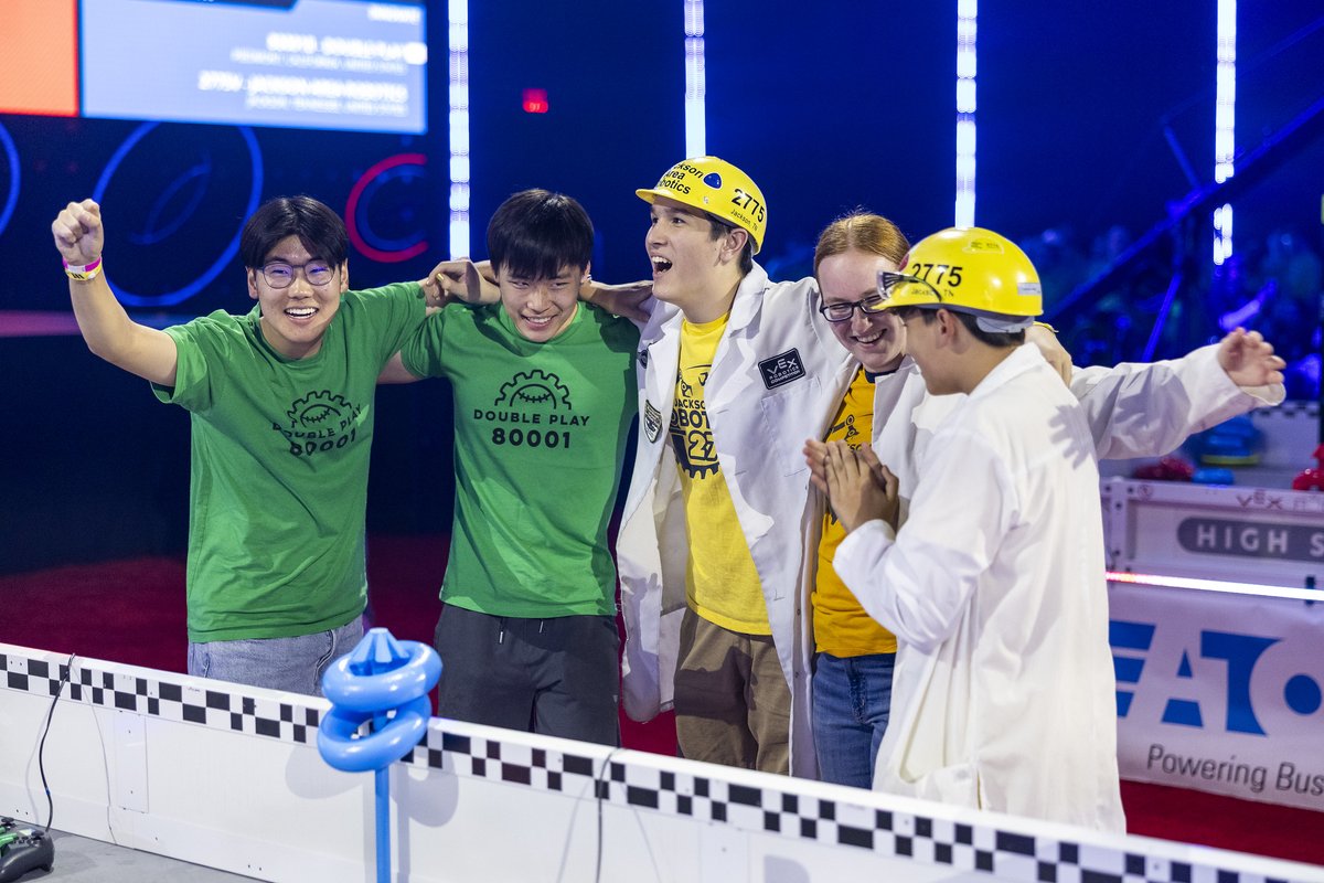 REC Foundation (@rec_foundation) on Twitter photo What an unforgettable few days of innovation topped off with BIG news! 🌟 Congratulations to the new World Champions, Double Play from Piedmont, CA, and Jackson Area Robotics located in Jackson, TN! The <a href="/VEXRobotics/">VEX Robotics</a> World Championship will be in St. Louis next year. #RECF What an unforgettable few days of innovation topped off with BIG news! 🌟 Congratulations to the new World Champions, Double Play from Piedmont, CA, and Jackson Area Robotics located in Jackson, TN! The <a href="/VEXRobotics/">VEX Robotics</a> World Championship will be in St. Louis next year. #RECF