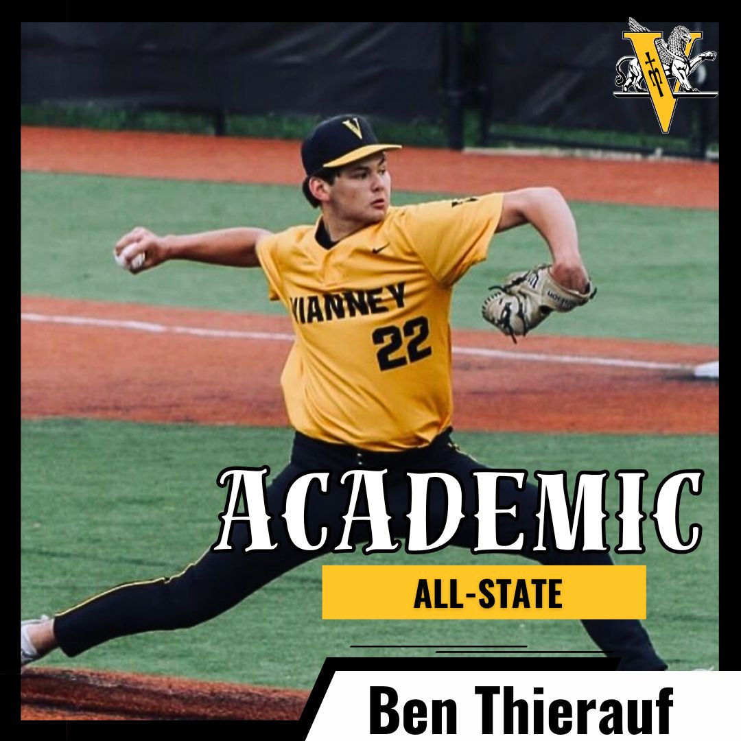 Vianney Griffins (@vianneygriffins) on Twitter photo Excellence on the field and in the classroom 👏⚾️
Congrats to Trey Jozwiakowski, Sam Fisher, and Ben Thierauf on being named to the Academic All-State Team!
#BeAGriffin | #STL | <a href="/VianneyBaseball/">Vianney Baseball</a> Excellence on the field and in the classroom 👏⚾️
Congrats to Trey Jozwiakowski, Sam Fisher, and Ben Thierauf on being named to the Academic All-State Team!
#BeAGriffin | #STL | <a href="/VianneyBaseball/">Vianney Baseball</a>