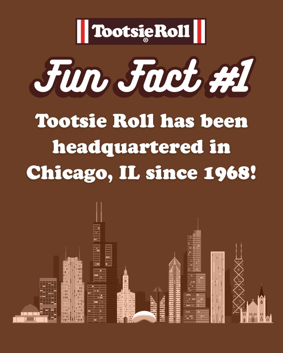 TootsieRoll's tweet image. Did you know? 🤔 It's Fun Fact Friday!
#tootsieroll #funfacts #chicago #candy