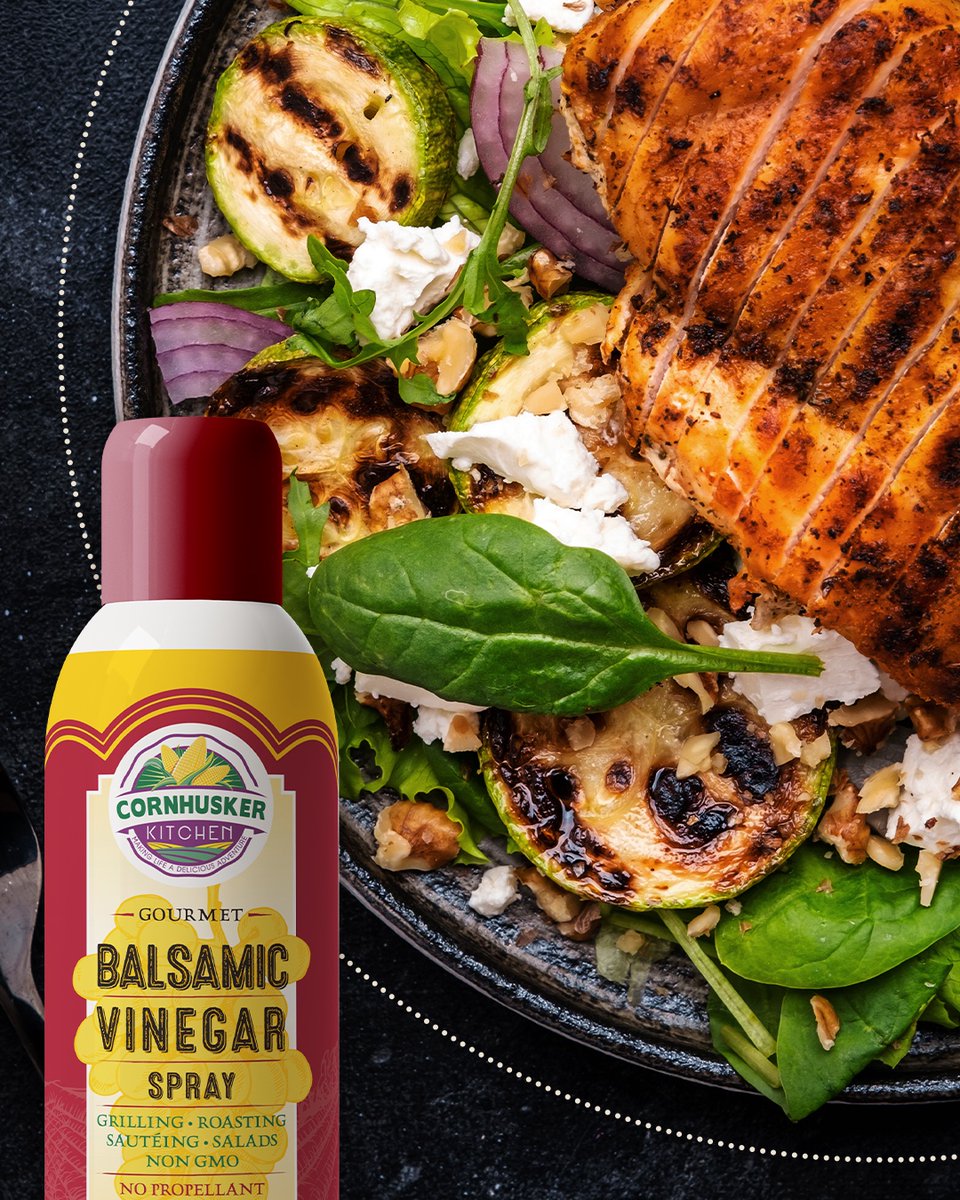 New obsession: finishing your dishes with our Balsamic Vinegar Spray. A light mist = the perfect tangy touch on veggies, meats &amp; salads. 🍇✨"  Try the combo: DFS + Balsamic Spray