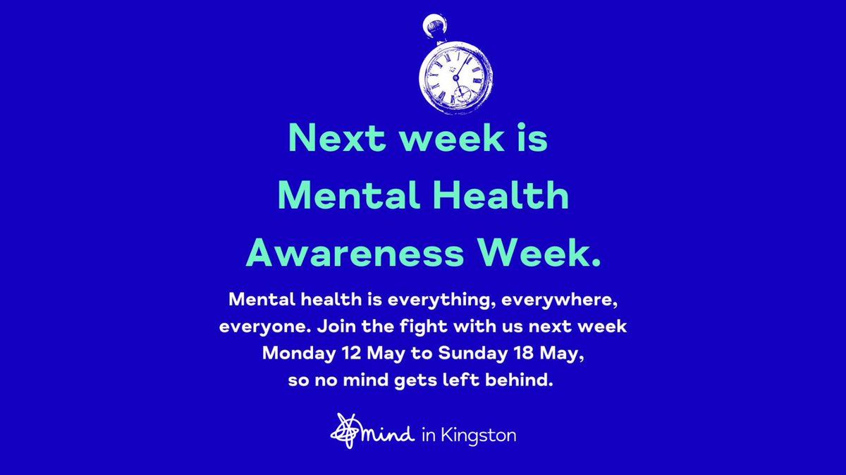 Next week, we join the nation in marking Mental Health Awareness Week — a powerful reminder that mental health is everyone’s business. At Mind in Kingston, we believe every person deserves to be heard, supported, and never left behind.