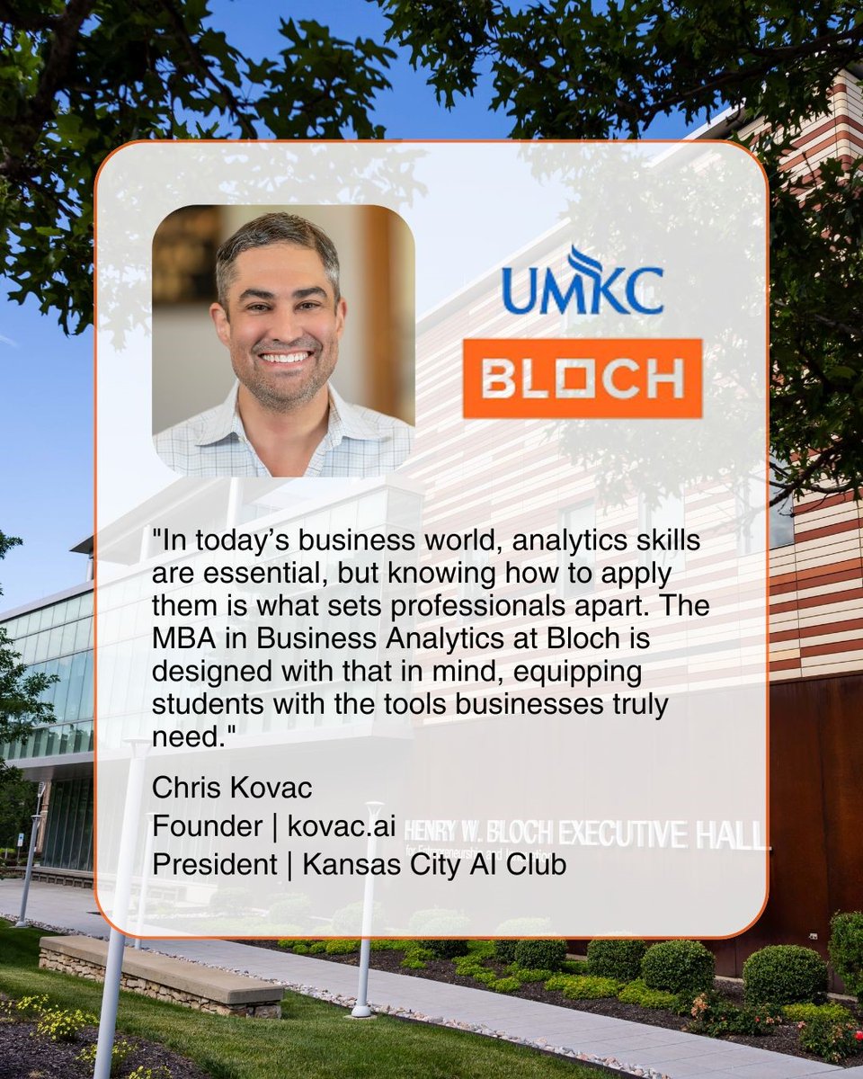 Bloch is meeting the rising demand for data-driven leaders. Guided by a team of industry professionals, our new MBA in Business Analytics program launches this fall. The program will provide students with access to UMKC’s vast business network, allowing them to engage with top