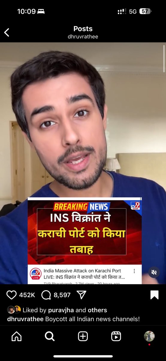 Thakur_Jiiii's tweet image. ISI Agent @dhruv_rathee is asking everyone to boycott indian news channels but isn&apos;t asking a single question to the Pakistan media. Will the @MIB_India show some spine and block his YouTube and Instagram?