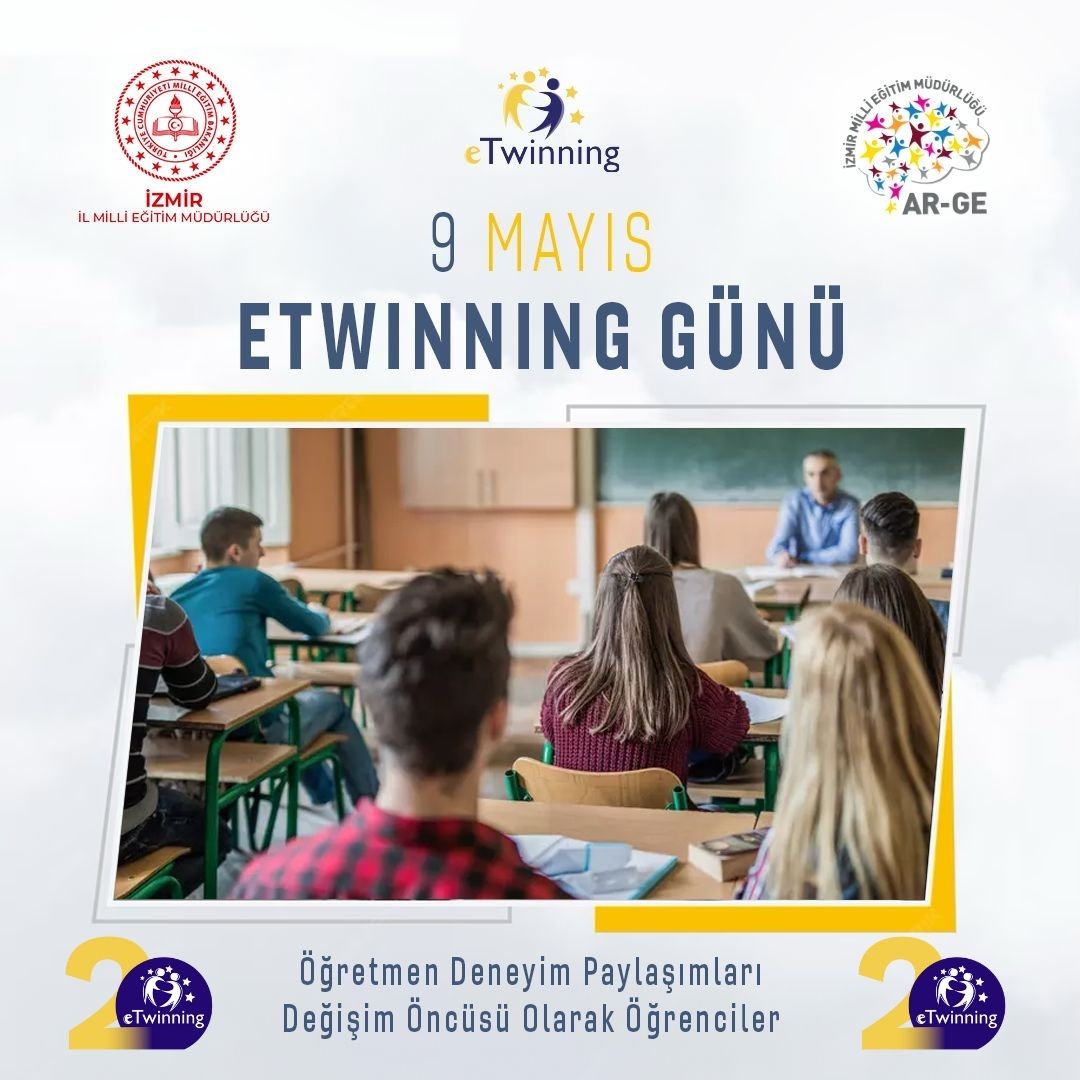 ✨️İzmir İl Milli Eğitim Müdürlüğü eTwinning Öğretmen ve Öğrencilerinin okullarında yapmış oldukları eTwinning'in 20.yılına Özel "9 Mayıs eTwinning Günü Kutlamaları"na aşağıdaki linkten ulaşabilirsiniz.
👉meb.ai/Uf60uaS

<a href="/tcmeb/">Millî Eğitim Bakanlığı</a> <a href="/Yusuf__Tekin/">Yusuf Tekin</a> <a href="/drsuleymanelban/">Dr. Süleyman Elban</a> <a href="/yahsiomer/">Dr. Ömer YAHŞİ</a>
