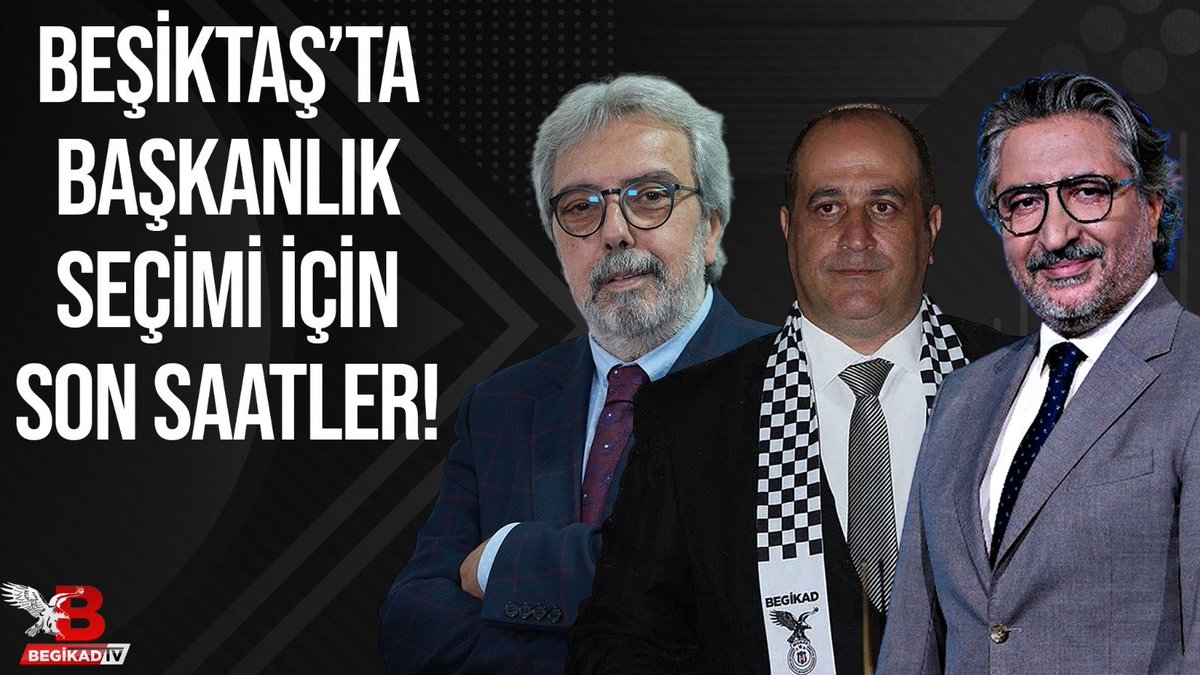 ⏰ 21.45'te canlı yayındayız!

🦅 Beşiktaş'ta seçimin nabzı bu programda atacak!

📲 Başkan adayları canlı bağlantılarla BEGİKAD TV'de olacak.

📺 ytbe.app/go/ZBmpvzbe

🗣️ BEGİKAD Başkanımız İlker Bayram, Serdar Sarıdağ ve Onnik Azinyan son gelişmeleri aktaracak.

🎙️