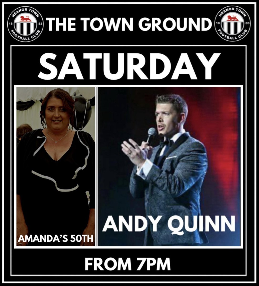 ANDY QUINN

🎂AMANDA’S 50TH
📆Saturday
⌚️From 7pm
