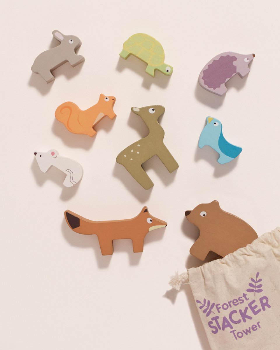Stack, play and tumble with these adorable woodland friends 🍄🦊 

Perfect for tiny hands and curious minds, learning through play has never been so cute 🌿🐰 Pack into the drawstring bag for fun on the go!

#woodentoys #play #educationaltoy #animals #imagination #stackers #toy