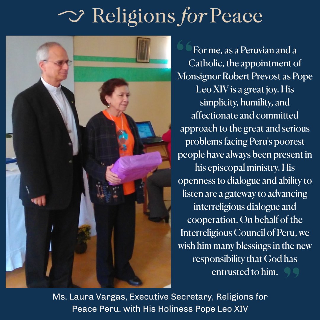 RfP gladly welcomes the election of His Holiness Pope Leo XI. Our multi-religious organization looks forward to exploring opportunities for collaboration with his Pontificate in our shared pursuit of a just and peaceful world for all. rfp.org/religions-for-…