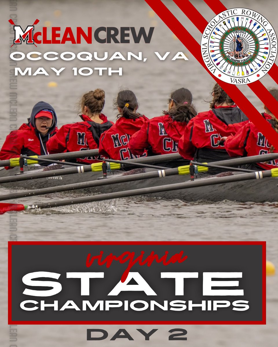 It's VASRA State Championships Day 2! 
Let's go McLean!