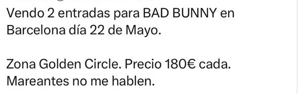 barbarapebu's tweet photo. @TicketmasterES Increíble !! Una vez más!! Capturas de reventa !! X favor!! No compréis en  reventa!! https://t.co/WLnLdfZqbU