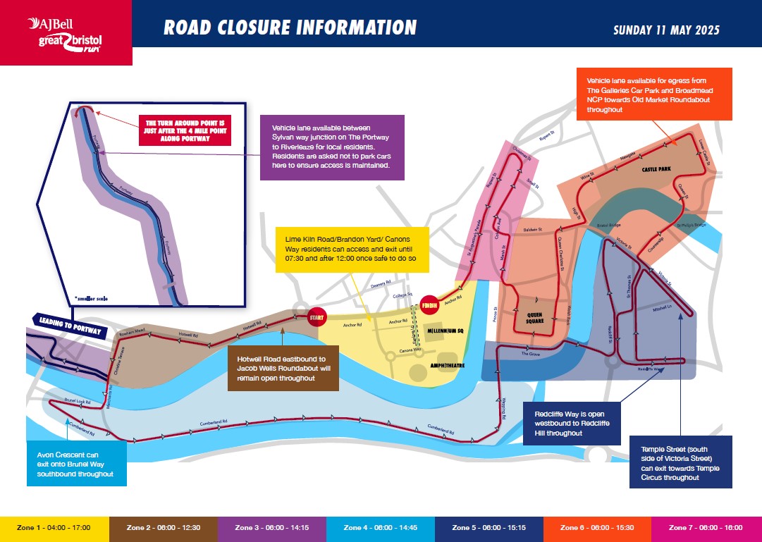 Good luck to all those taking part in the <a href="/Great_Run/">Great Run</a>  this weekend! 🏃 

If you're driving into the city on Sunday, the <a href="/galleriesBRI/">Galleries Bristol</a> car park will be OPEN. The car park will still be accessible via Fairfax Street (exiting via Broadweir towards the Old Market Roundabout) 🚗