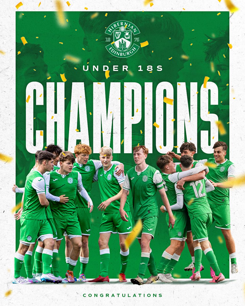 The CAS Elite Under-18 League Champions! 🏆

Congratulations to Darren McGregor and his superb team of young Hibees! 💚
