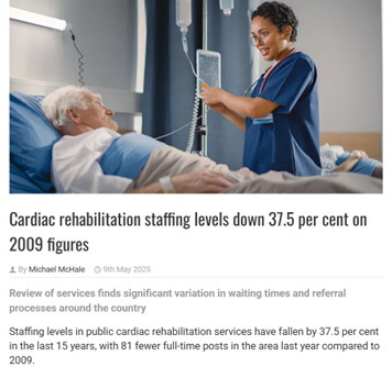 ❌Hospital-based CR: depletion of CR staff since 2009
‼️Recommendation: prioritise allocation of CR posts, particularly dietetic &amp; psychology services 🍎🧠
❌No dedicated dietetic services for CR / no capacity for in-depth dietetics input in most hospital-based CR services🏥
