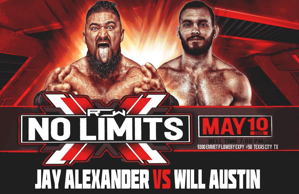 ‼️ MATCH ANNOUNCEMENT ‼️

OVW Standout <a href="/KingOfFlight13/">Will Austin</a> makes his Reality Of Wrestling Platinum debut against one of the most dangerous men on the roster <a href="/jayalexanderpw/">Jay Alexander</a> this Saturday in Texas City at the Walker Texas Lawyer Arena!?

LOCATION:
9300 Emmett F Lowry Expressway
Texas