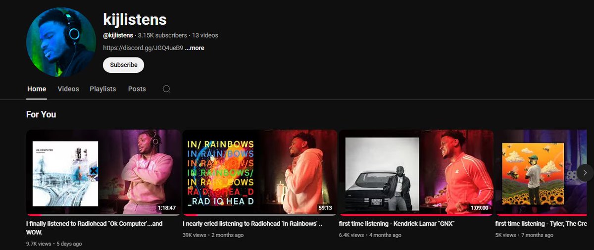 what i've been up to recently, feel free to check it out if you wanna support ya boy 🙏🏾youtube.com/@kijlistens