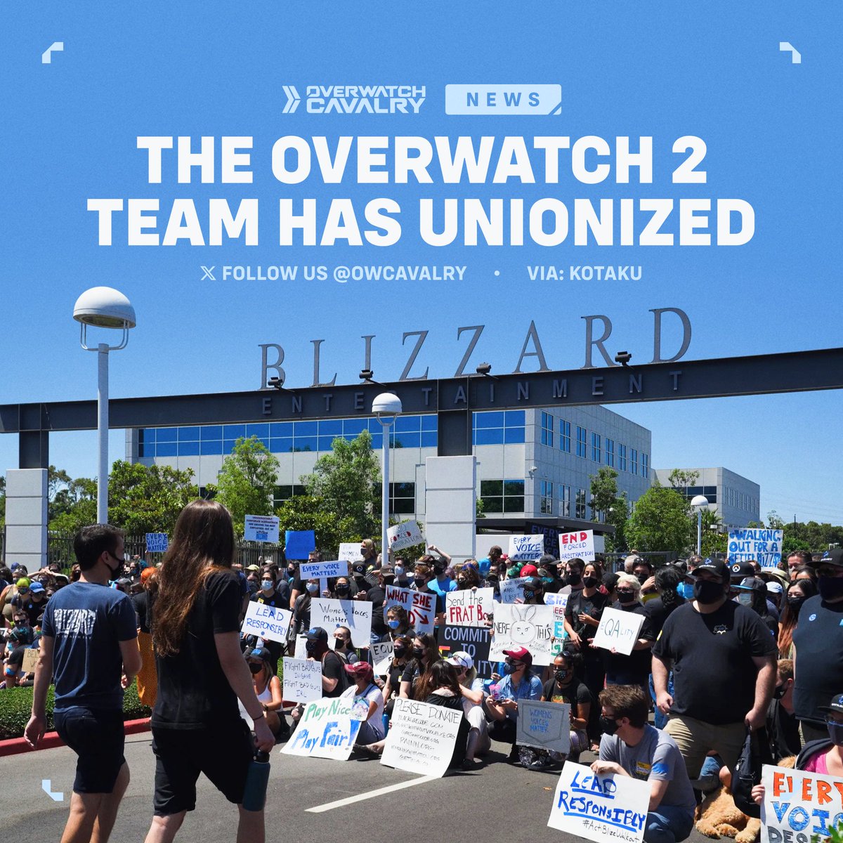 The #Overwatch2 Team has unionized 🛡️

Nearly 200 Developers across Art, QA, Engineering, and Design have joined the CWA. Key reasons include pay gaps, remote work limits, and a push for clear protections around crunch, time off, and severance in case of future layoffs.