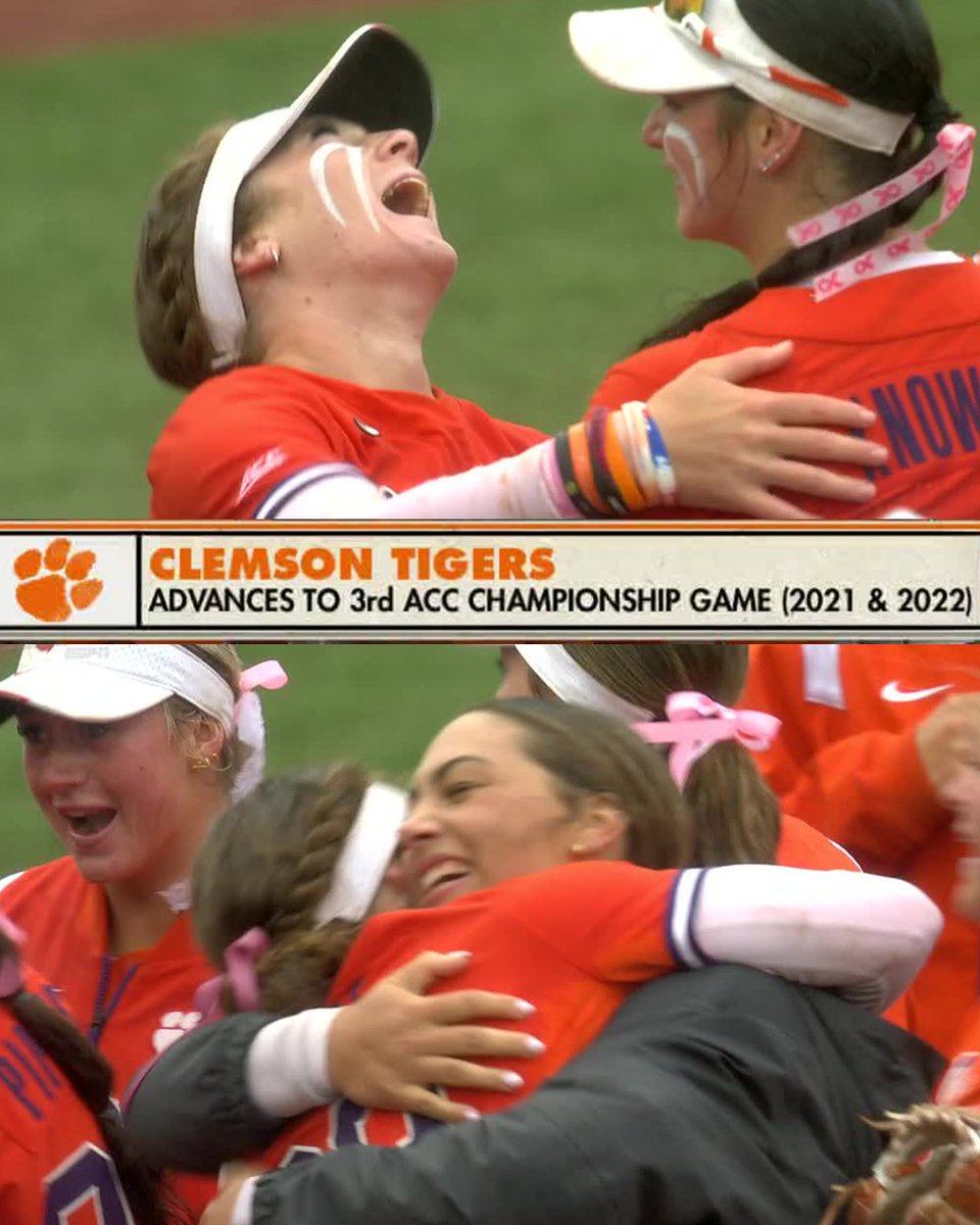 ACC Network (@accnetwork) on Twitter photo WHAT A COMEBACKโผ๏ธ
The Clemson Tigers will play for an ACC title ๐
<a href="/clemsonsoftball/">Clemson Softball ๐ฅ</a> WHAT A COMEBACKโผ๏ธ
The Clemson Tigers will play for an ACC title ๐
<a href="/clemsonsoftball/">Clemson Softball ๐ฅ</a>