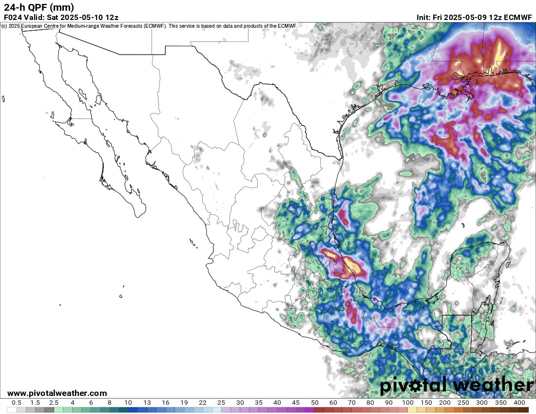 🚨ADVERTENCIA IMPORTANTE🔴

⛈️El #FrenteFrío42 ocasiona, junto con vaguadas, calor y relieve, muy fuertes tormentas en Ver, Pue, Edo, Mex, CDMX, Mor, Oax, Chis, Tab; SLP

⚠️ALTO POTENCIAL DE 
-Granizadas
-Viento arrachado
-Inundaciones urbanas

¡El ambiente se refrescará!