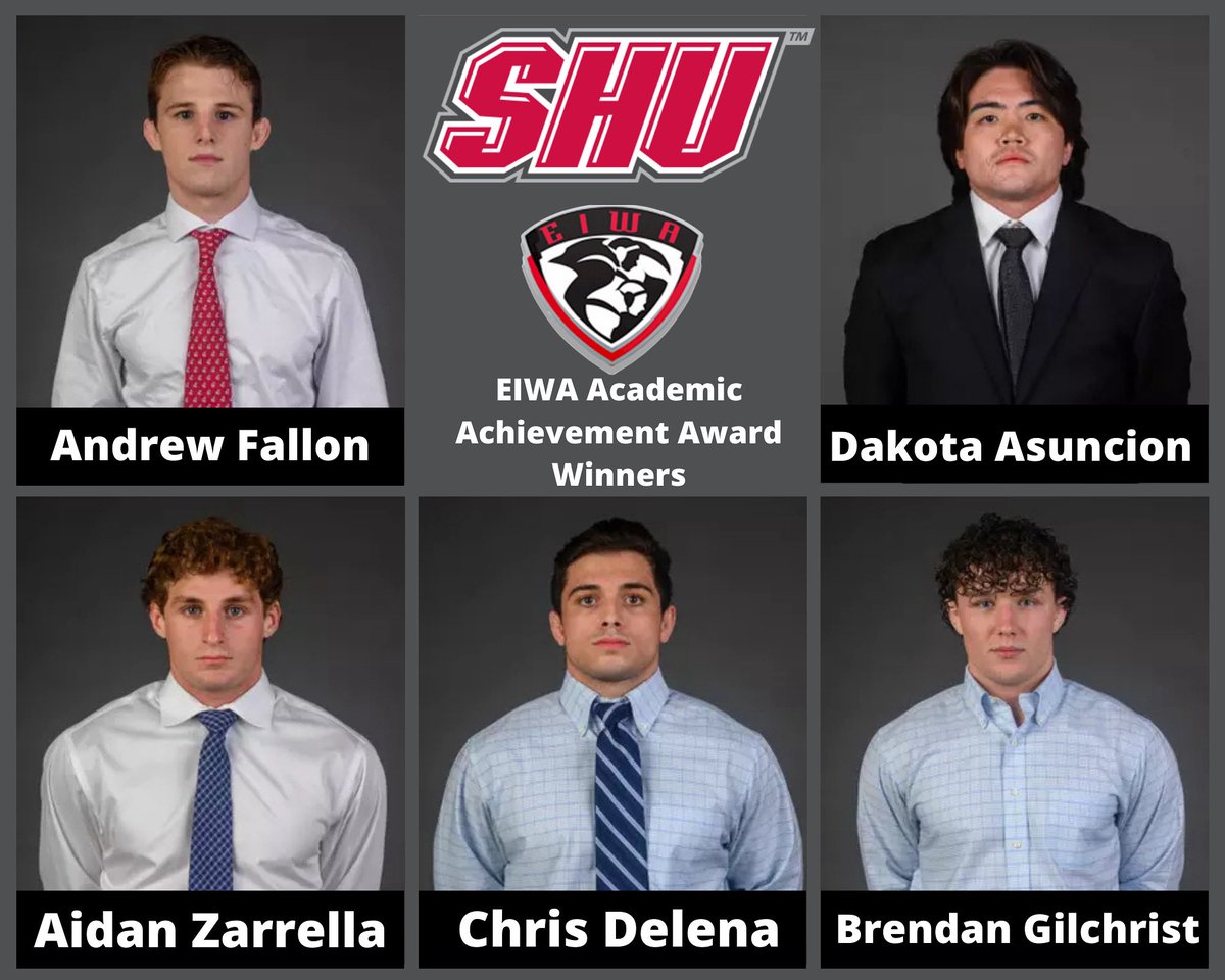 Congratulations to Andrew Fallon, Dakota Asuncion, Aidan Zarrella, Chris DeLena and Brendan Gilchrist for being named Academic Achievement Award Winners by the EIWA Conference!!