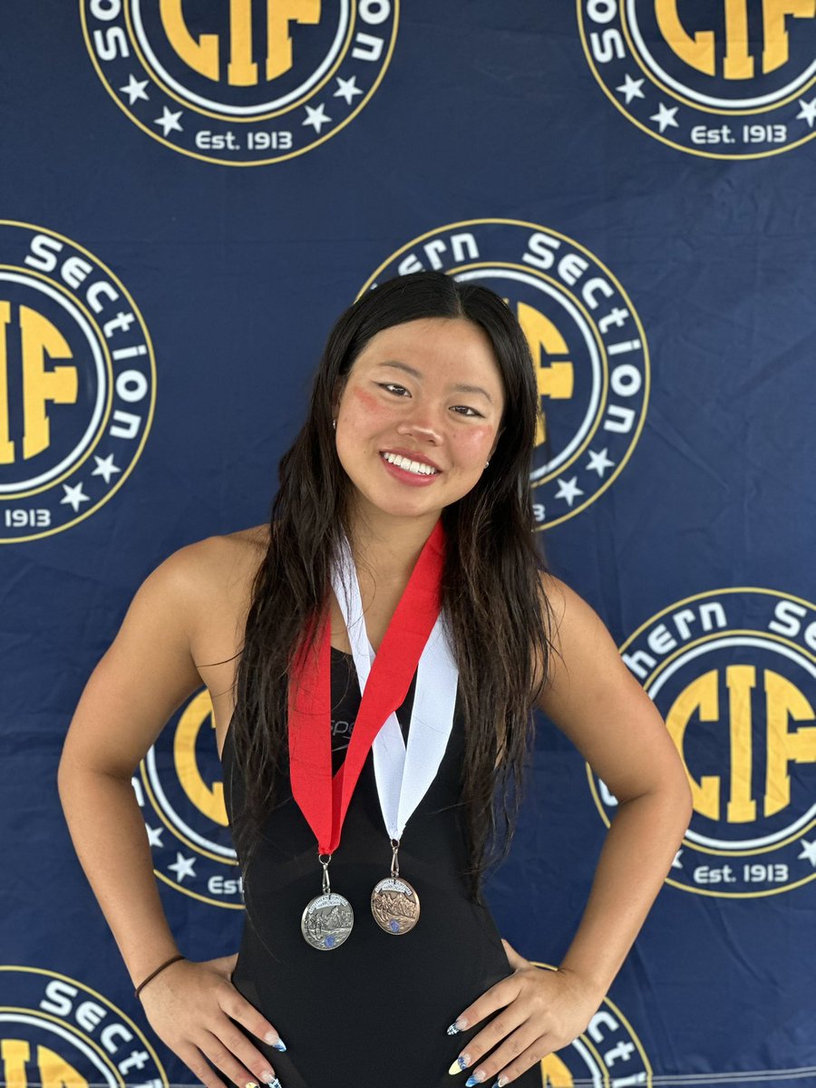 Congratulations to Junior Caroline Bi 🦅 

3rd place in 100 free &amp; 2nd place in 50 free at D3 CIF - SS with 2 state consideration times!