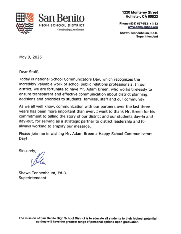 BalerNews's tweet image. Today (Friday, May 9) is School Communicators Day, so we're sending a message of appreciation to Communications Officer Adam Breen for his outstanding work and dedication to keeping our community informed and connected.