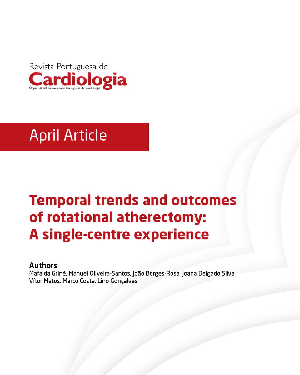 Rotational Atherectomy and old tool for new approaches?
Know more ➡️ revportcardiol.org/pt-temporal-tr…