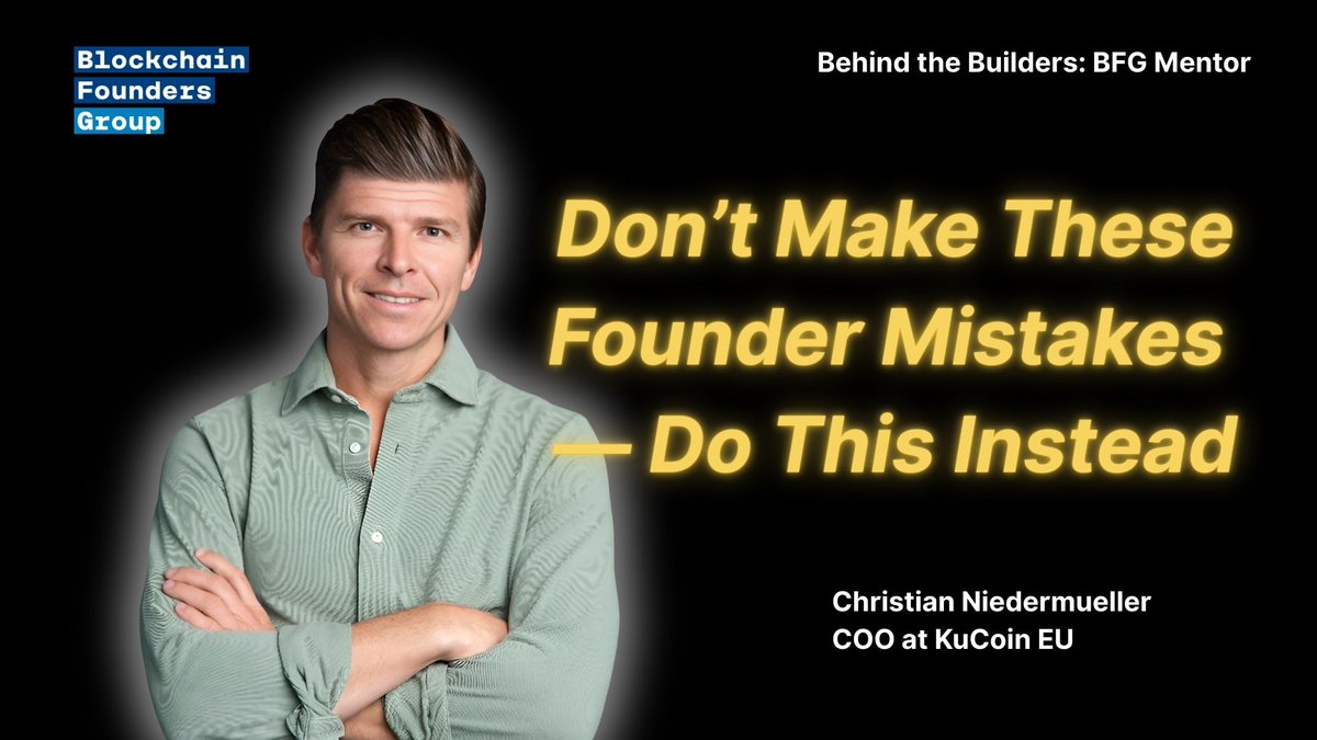 Just dropped a new episode: a raw, no-BS founder session with Christian Niedermüller (COO, KuCoin EU
<a href="/kucoincom/">KuCoin</a>), a mentor in our accelerator program—hosted by <a href="/KuanNingTseng1/">Kuanning Tseng</a>

From the back office of banking to rebuilding exchanges from scratch, Christian breaks down: 
-