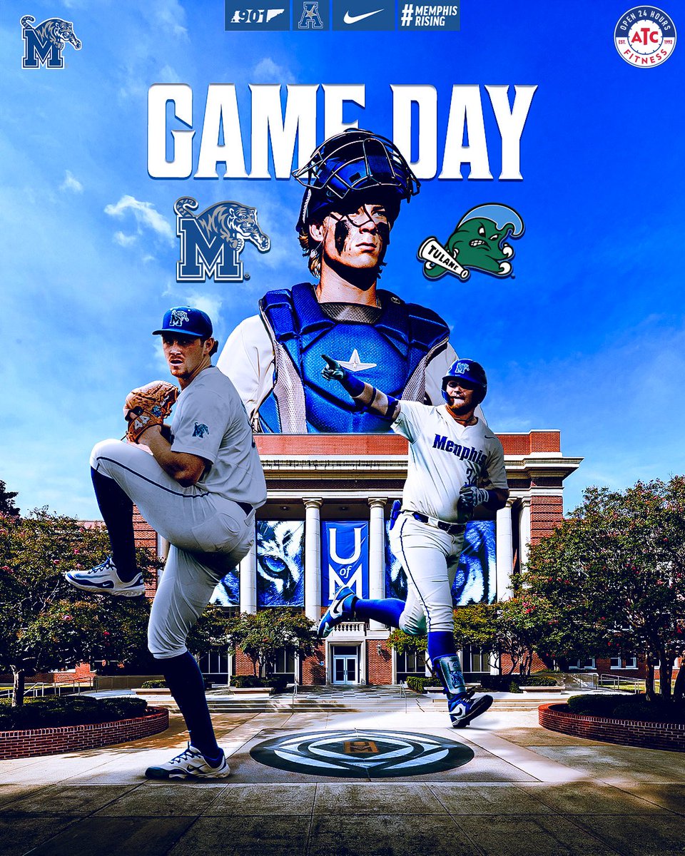 Memphis Baseball (@memphisbaseball) on Twitter photo Game Day in The โ๏ธ
๐ ยป Tulane
โฐ ยป 6:05 P.M.
๐ ยป FedExPark
๐บ ยป ESPN+
๐ ยป gotigersgo.me/livestats
๐ ยป gotigersgo.me/25BSBSingleTix
#GoTigersGo | <a href="/ATCFitnessTN/">ATC Fitness</a> Game Day in The โ๏ธ
๐ ยป Tulane
โฐ ยป 6:05 P.M.
๐ ยป FedExPark
๐บ ยป ESPN+
๐ ยป gotigersgo.me/livestats
๐ ยป gotigersgo.me/25BSBSingleTix
#GoTigersGo | <a href="/ATCFitnessTN/">ATC Fitness</a>