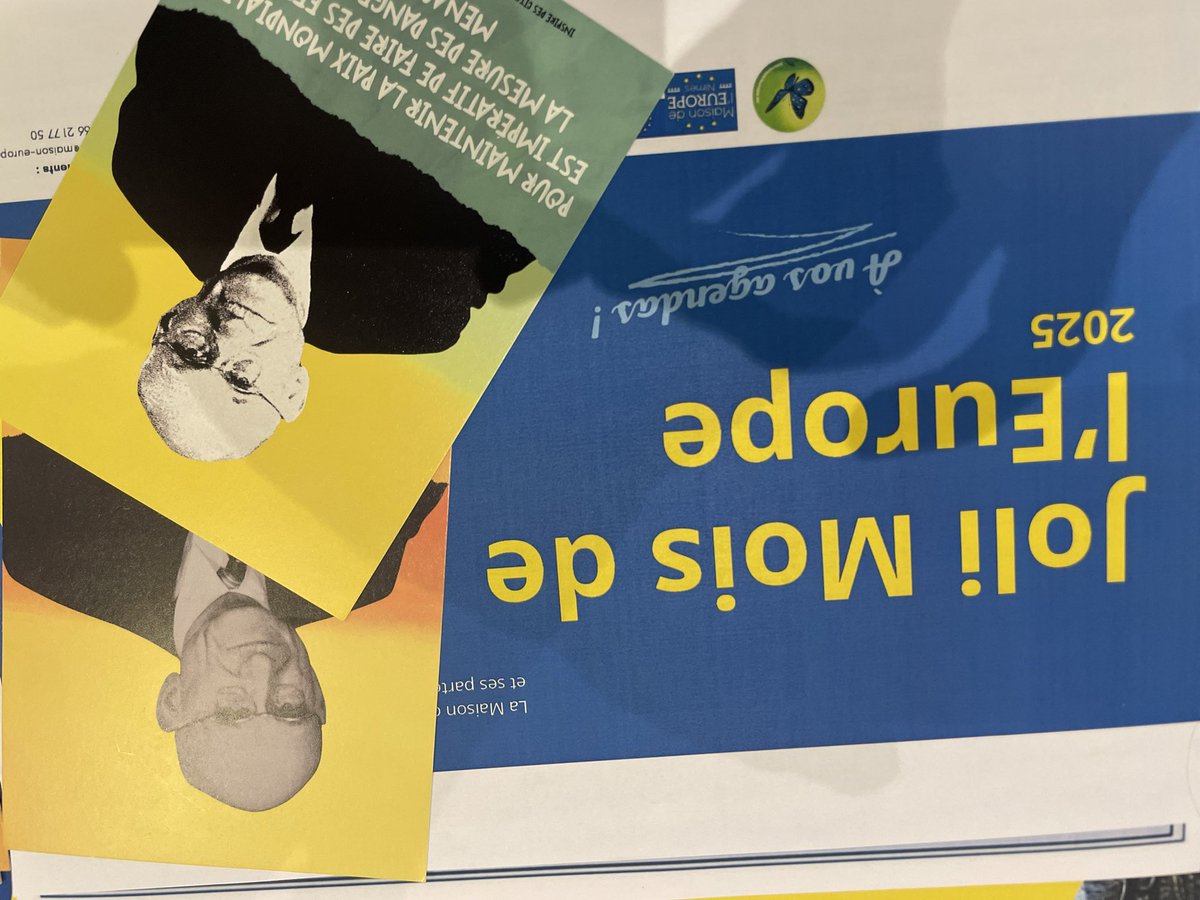 Ce 9 mai, #EuropeDay2025 les présidents du #MouvementEuropéenGard et <a href="/MdEuropeNimes/">Maison Europe Nîmes</a> #EuropeDirect accueillent pour un débat 75 ans construction européenne ! Merci Robert Schuman #FatherEurope !
