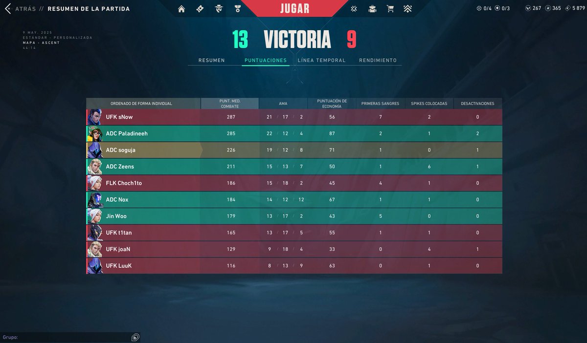 Primer game vs <a href="/UNIVERSAEsports/">UNIVERSAE Esports</a>  x <a href="/FALKE_EC/">Falke Esports</a>
