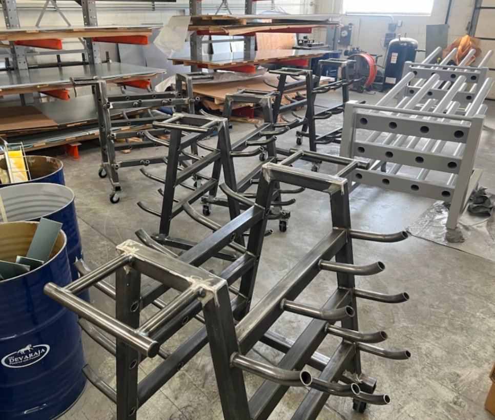 MadonSheetMetal's tweet image. From shop floor to facility install. Custom carts, built with pride and precision. Ready to roll. 🛒 #CustomCarts #MadonSheetMetal
