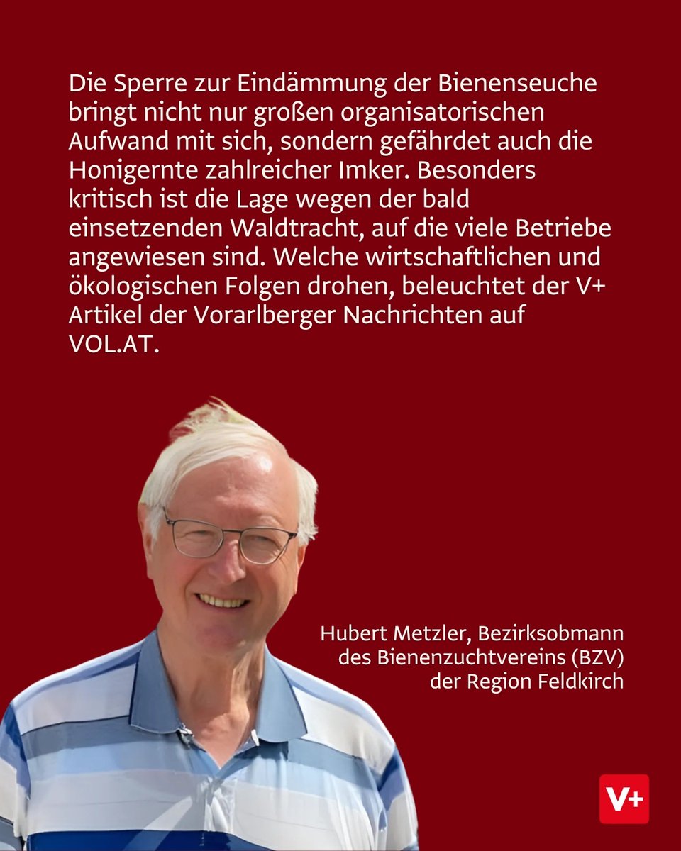 In Röthis und Umgebung stehen hunderte Bienenvölker unter Beobachtung. Ein Wettlauf mit dem Kalender hat begonnen. Mehr dazu: Mehr dazu: bit.ly/4502Ddi