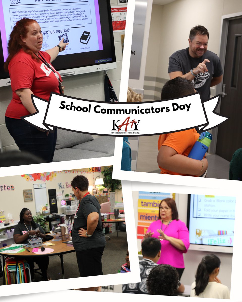 Today, we recognize School Communicators Day — a time to honor the dedicated professionals who keep our school communities informed, engaged and connected. We also recognize the important role principals, teachers and campus staff play in daily communication. #KatyISD